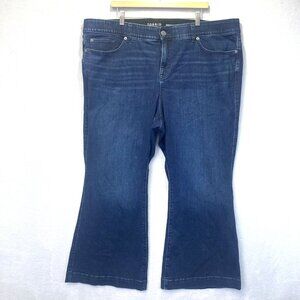 Torrid Bombshell Flare Jeans Womens 26S Dark Wash Super Soft Stretch High Rise